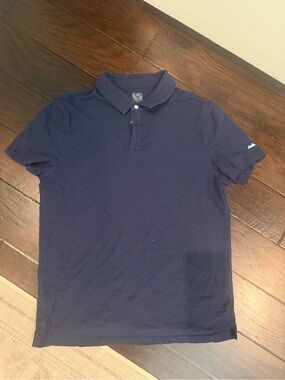 Myles Apparel Men’s Navy Polo Shirt Large Organic Cotton